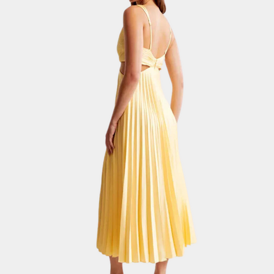 Celine | Twilight Elegance Pleated Maxi Dress