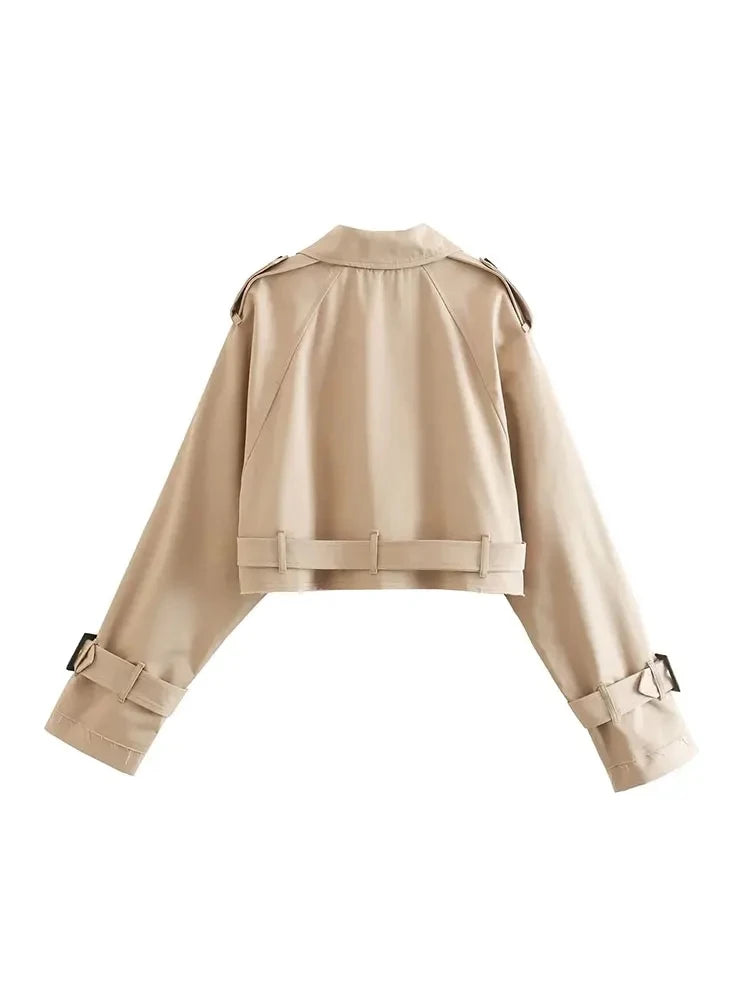 Victoria | Chic Cropped Trench Jacket