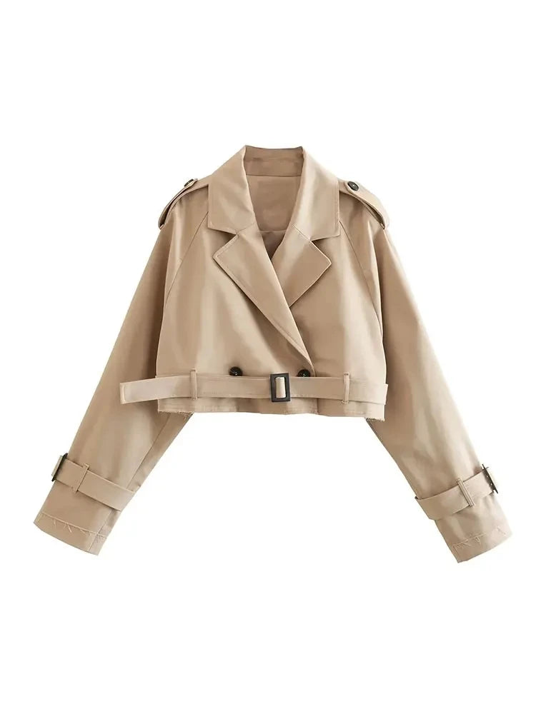 Victoria | Chic Cropped Trench Jacket